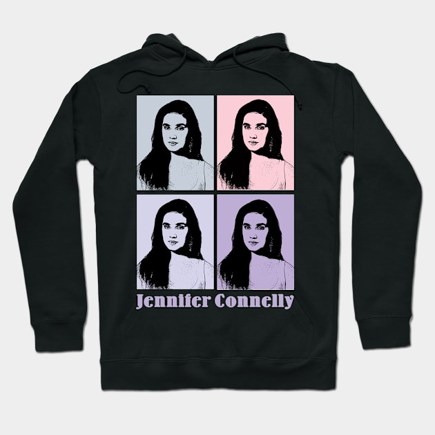 Jennifer Connelly 80s Pop Art Hoodie by KERIKIL